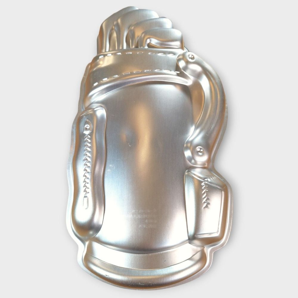 VTG Wilton Golf Bag Cake Pan Mold Aluminum 2105-1836 (1987) Father's Day - Picture 1 of 8